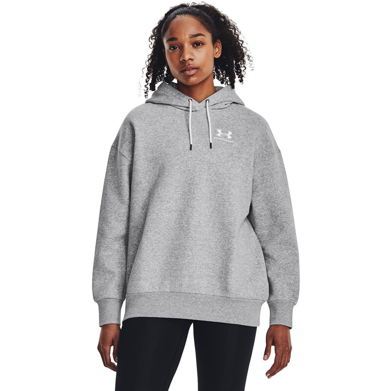 Mikina Under Armour Essential Flc Os Hoodie Mod Gray Light Heather XS 50328406