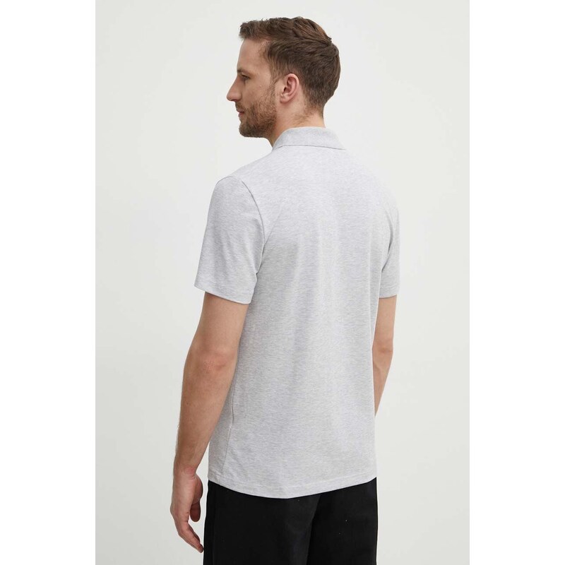 Polo tričko Lacoste pánsky, šedá farba, jednofarebný