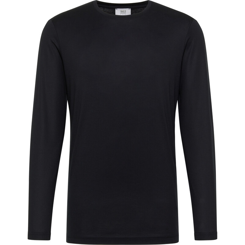 Pánske čierne extra soft tričko ETERNA dlhý rukáv 50329769
