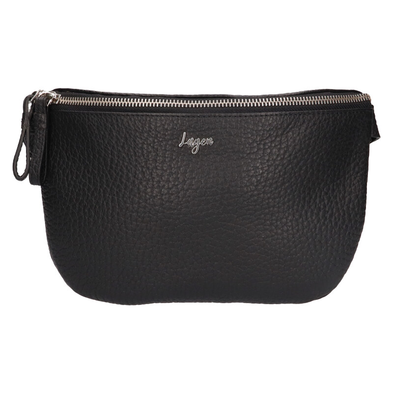 Lagen Dámska kožená ľadvinka WB-03 BLACK 66594832