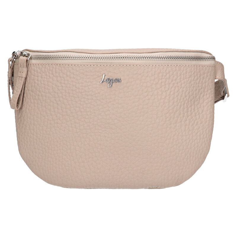 Lagen Dámska kožená ľadvinka WB-03 BEIGE-FOSSIL 66595982