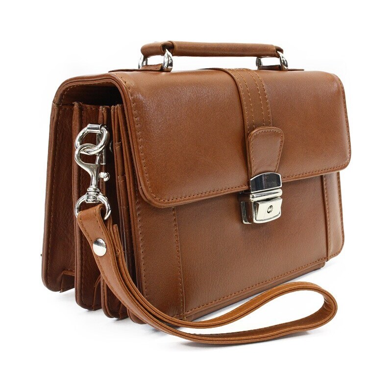 Arwel Svetlo hnedá kožená etue so sklápacím registrom a držadlom 611 52559017