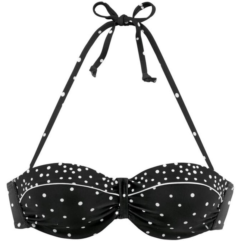 LASCANA Bikinový top čierna / biela 54225295