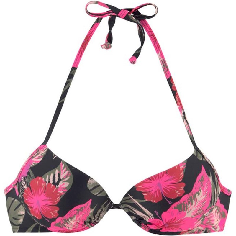 LASCANA Bikinový top Elsa zelená / ružová / červená / čierna 54225365