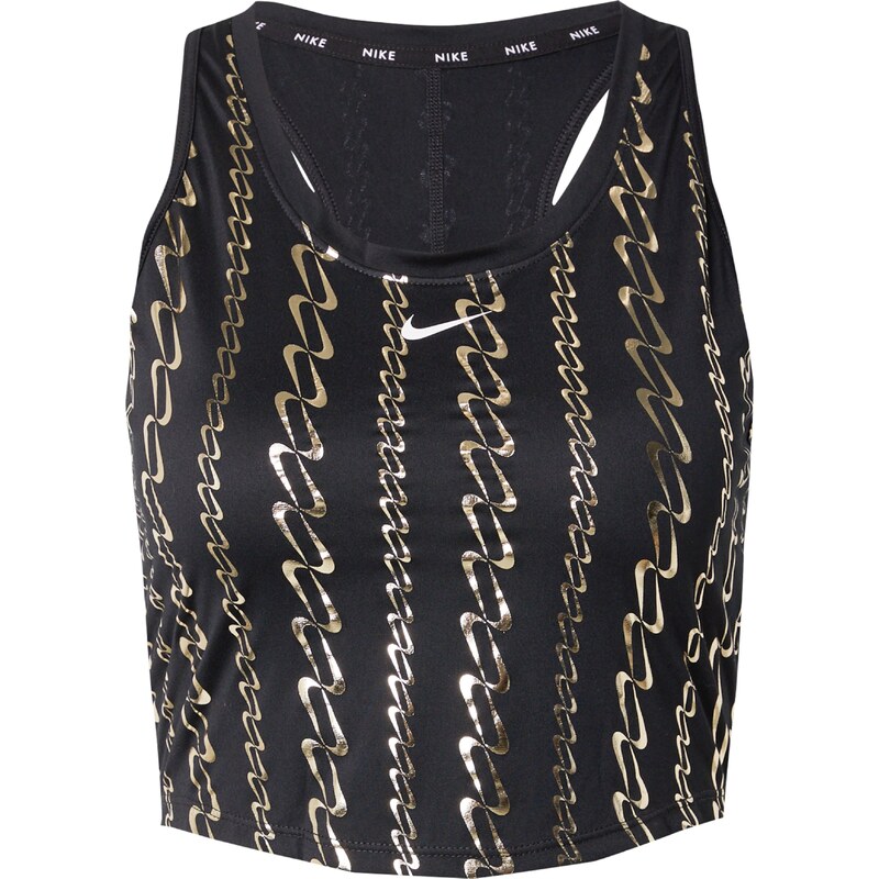 NIKE Športový top One zlatá / čierna / biela 54272804