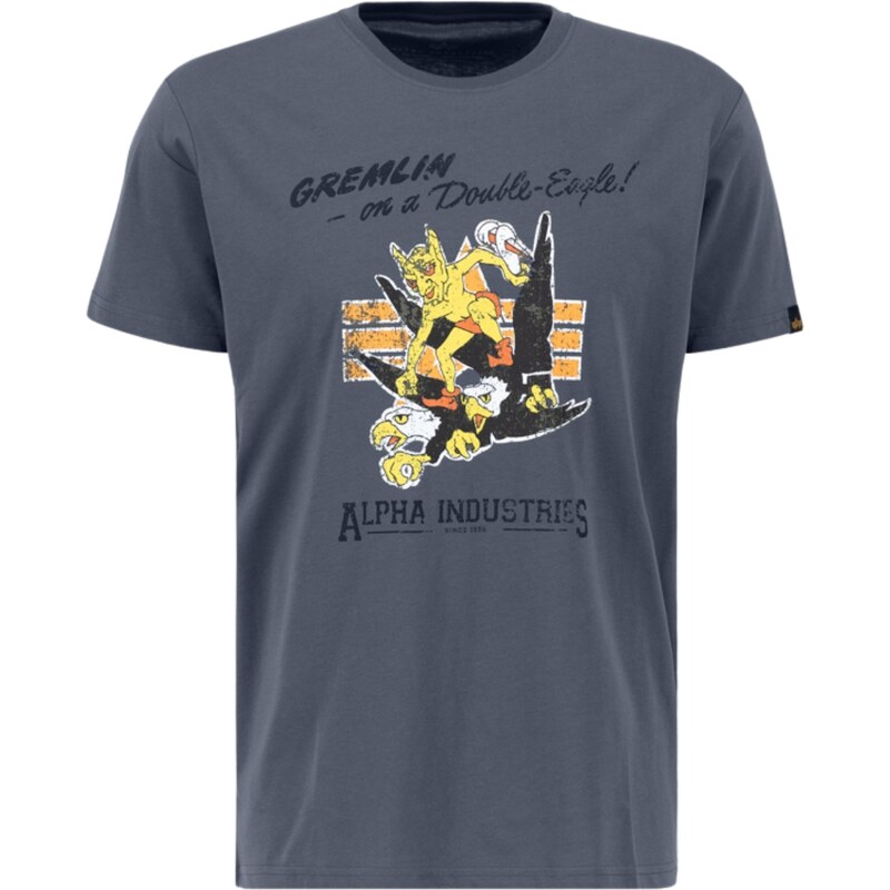 Alpha Industries tričko pánske GREMLIN greyblack