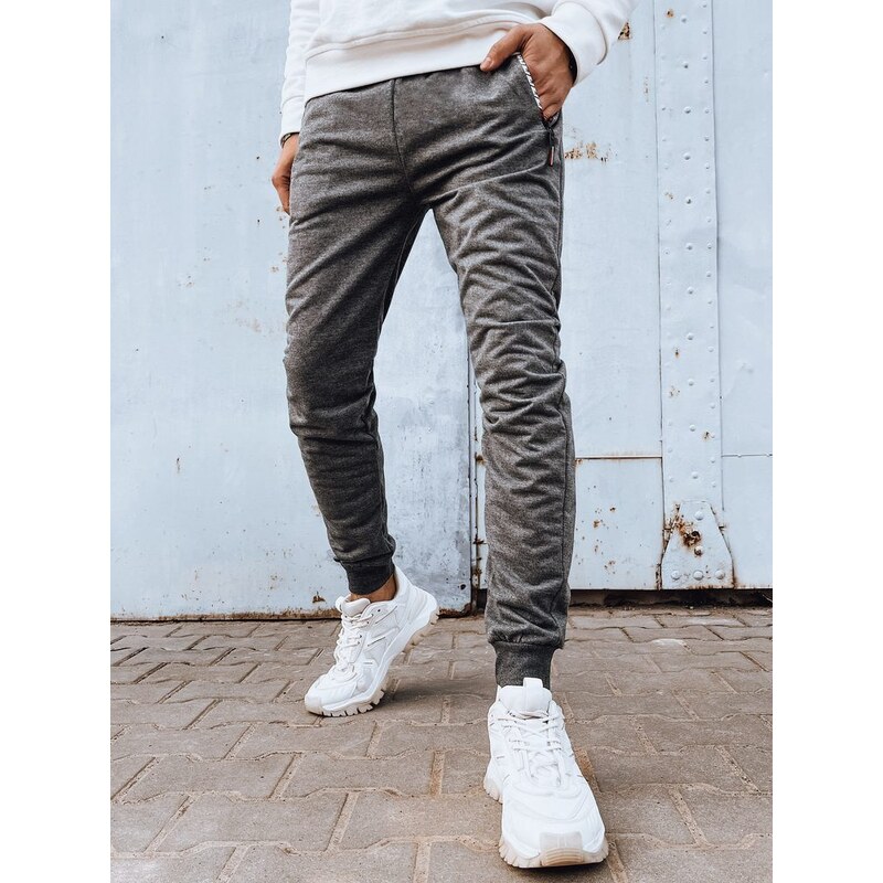 Dstreet Zaujímavé šedé pánske tepláky 50351223