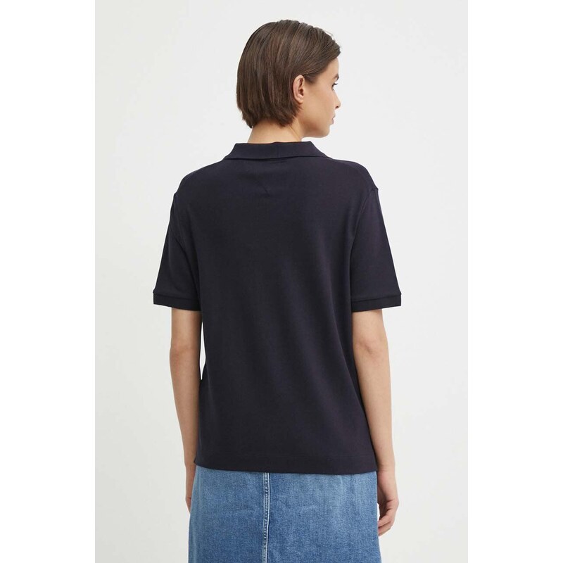 Polo tričko Tommy Hilfiger dámsky,tmavomodrá farba,WW0WW41286