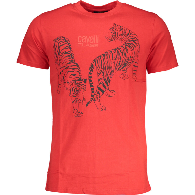Cavalli Class pánske tričko s krátkym rukávom červené 64711350