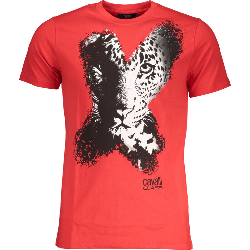 Cavalli Class pánske tričko s krátkym rukávom červené 64702524