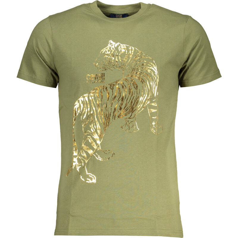 Zelené pánske tričko Cavalli Class 64711700