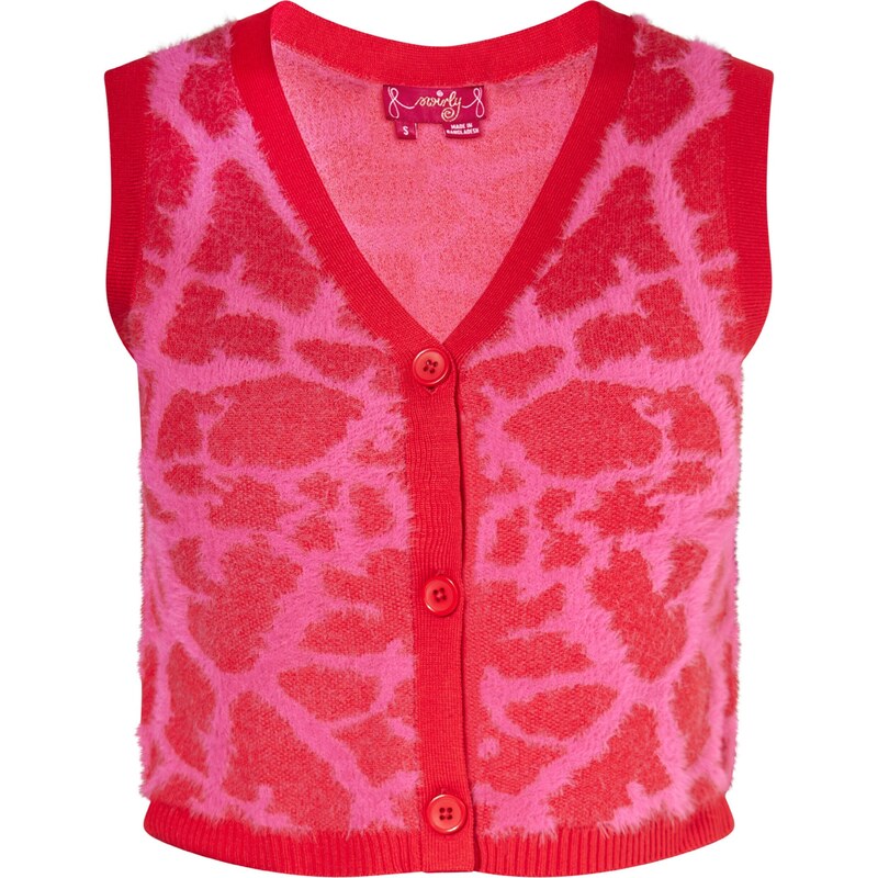 swirly Kardigán ružová / červená 54293484