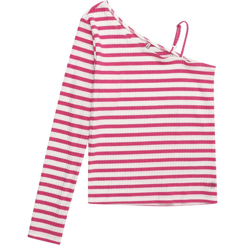 ONLY GIRLS Tričko tmavoružová / biela 54329175