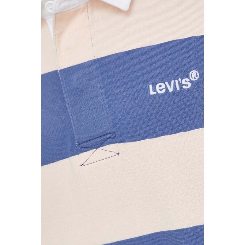 Bavlnené polo tričko Levi's vzorovaný