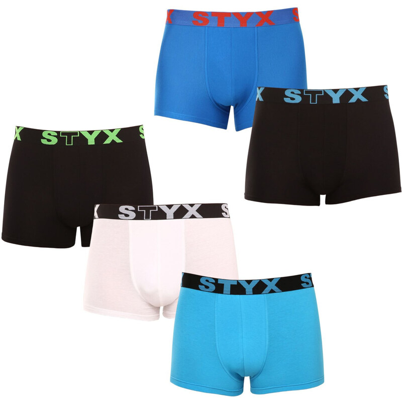 5PACK pánske boxerky Styx športová guma viacfarebné (5G0912179) 50380989