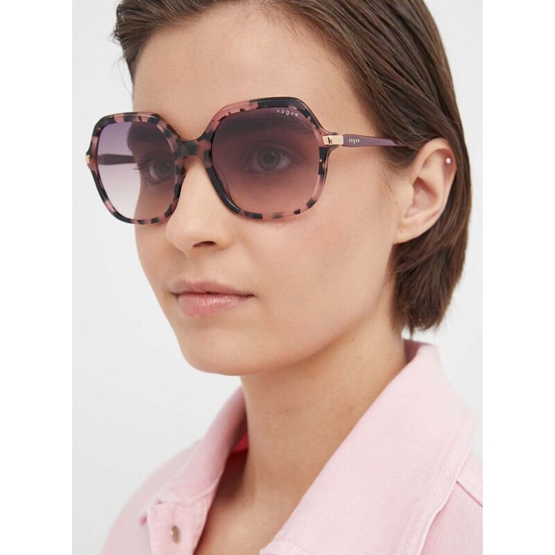 Slnečné okuliare VOGUE dámske, ružová farba, 0VO5561S
