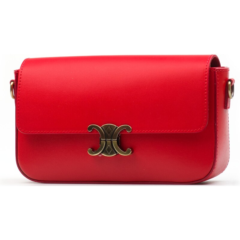 Blaire Kožená crossbody kabelka Clelia červená 64987499