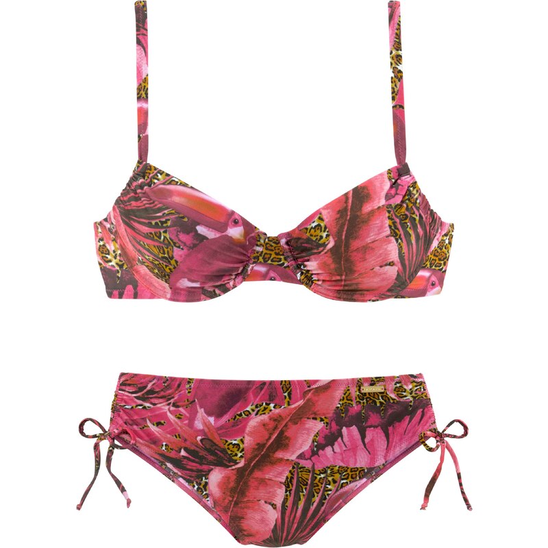 LASCANA Bikiny Elena tmavožltá / ružová / purpurová / čierna 54225633