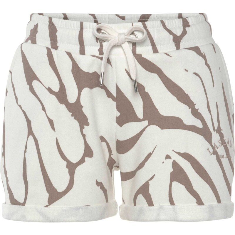 LASCANA Nohavice béžová / biela 54447167