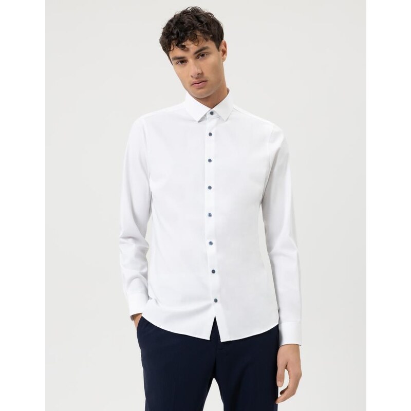 Pánska biela košeľa OLYMP body fit 50383632