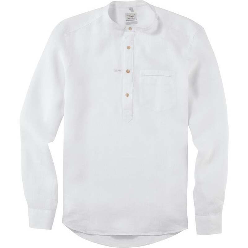 Pánska ľanová košeľa stojačik OLYMP body fit 50383639