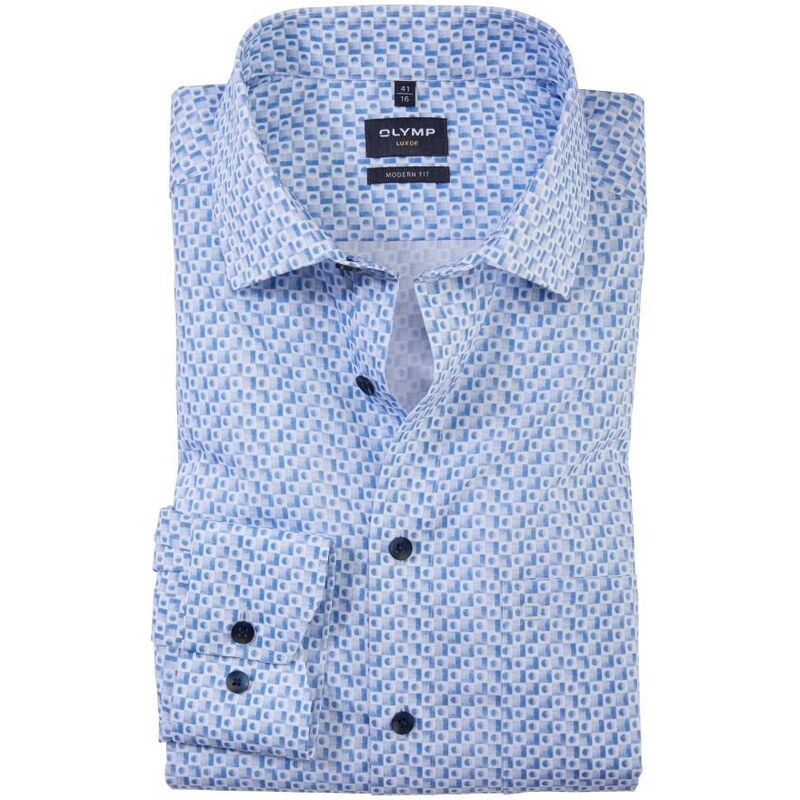 Pánska modrá košeľa Luxor OLYMP modern fit 50383640
