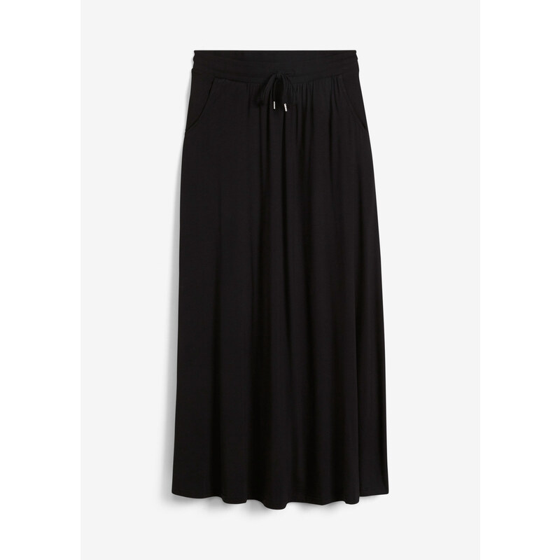 bonprix Džersejová sukňa, farba čierna