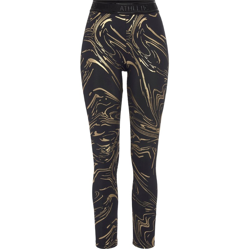 LASCANA ACTIVE Športové nohavice zlatá / čierna 54446289