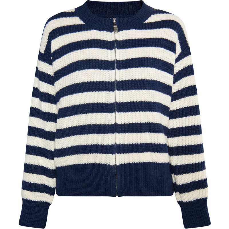 DreiMaster Vintage Kardigán Imane námornícka modrá / biela ako vlna 54268167