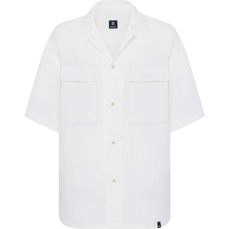 Boggi Milano Košeľa Camp námornícka modrá / biela 54317532