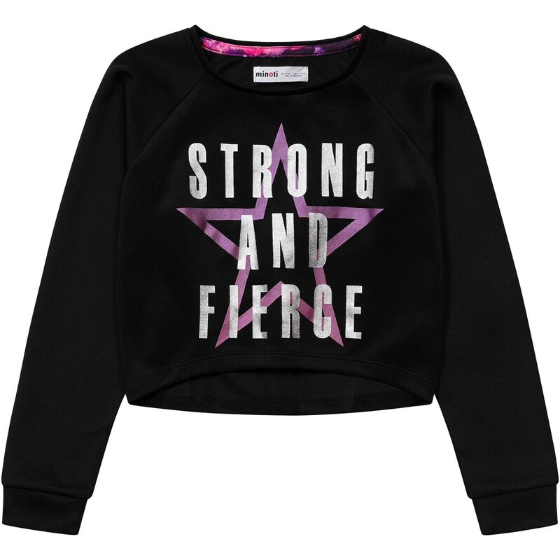 MINOTI Mikina ružová / čierna / strieborná 54324729