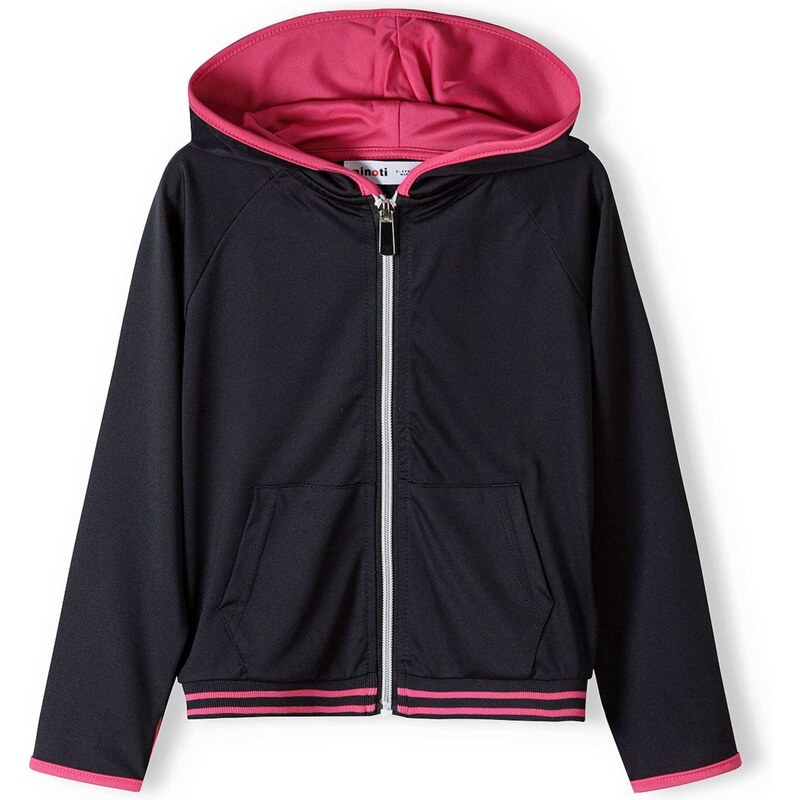 MINOTI Tepláková bunda purpurová / čierna 54324854