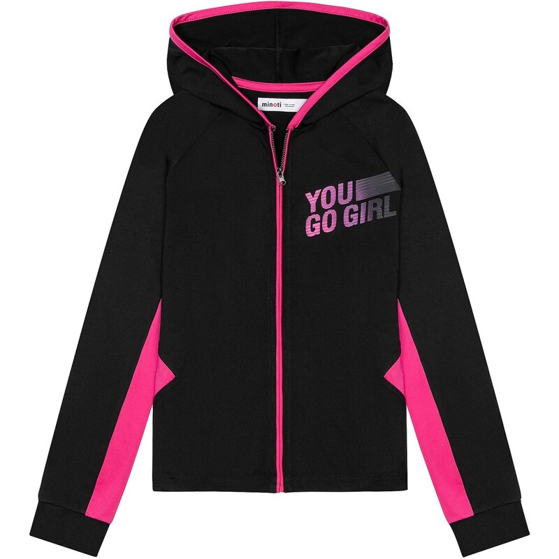 MINOTI Tepláková bunda kamenná / fuksia / purpurová / eozín / čierna 54324827