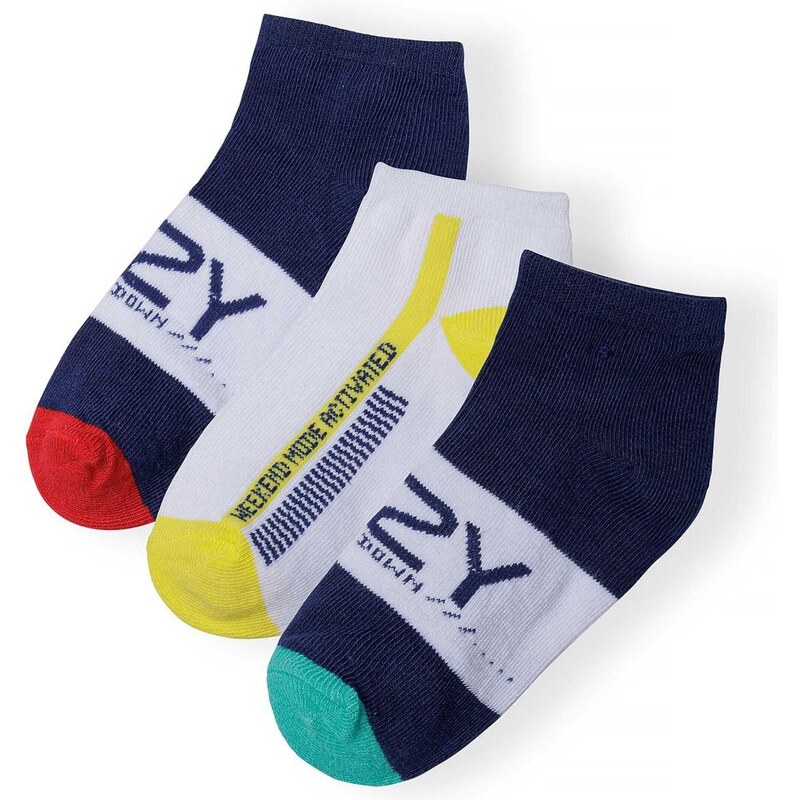 MINOTI Ponožky námornícka modrá / modrozelená / žltá / červená / biela 54328343