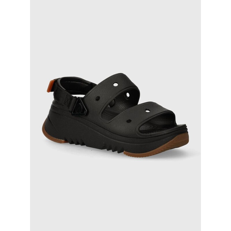 Šľapky Crocs Classic Hiker Xscape dámske, čierna farba, na platforme, 208181.001