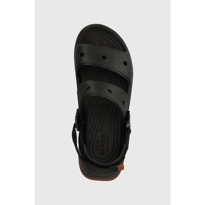 Šľapky Crocs Classic Hiker Xscape dámske, čierna farba, na platforme, 208181.001