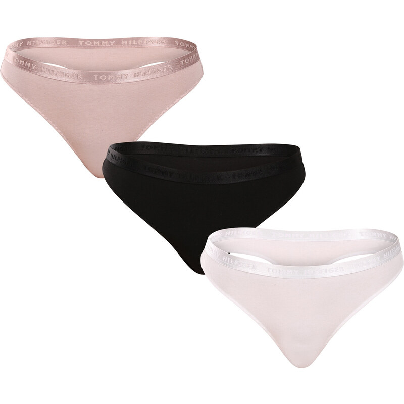 3PACK dámske tangá Tommy Hilfiger nadrozmer viacfarebná (UW0UW04480 50406826