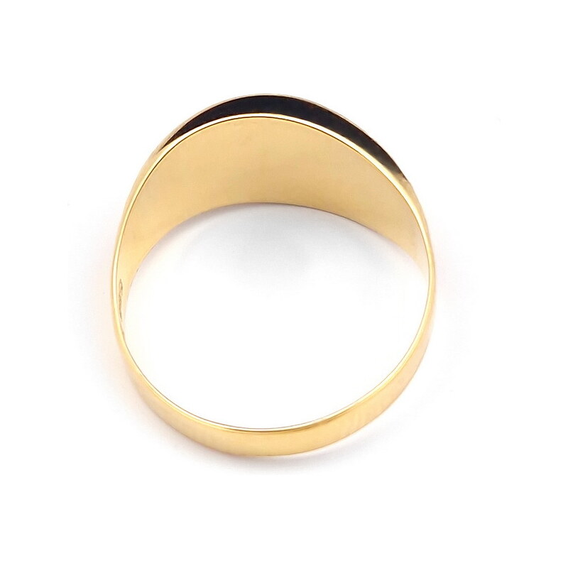 Šperk Holíč Dvojfarebný plný zlatý prsteň, 1,75g, 14k