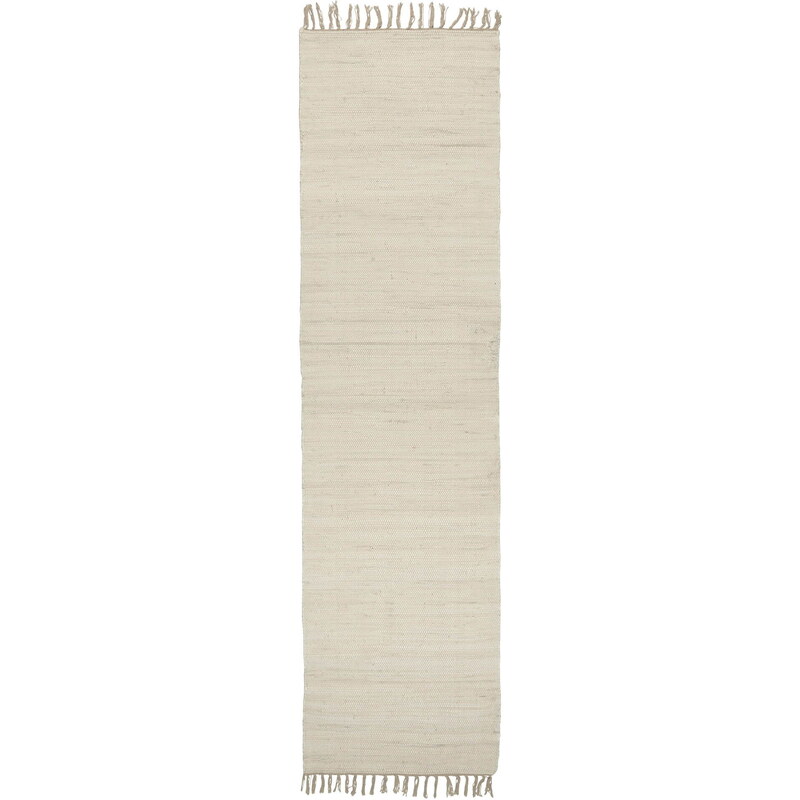 IB LAURSEN Bavlnený behúň na podlahu Cream 250 x 60 cm