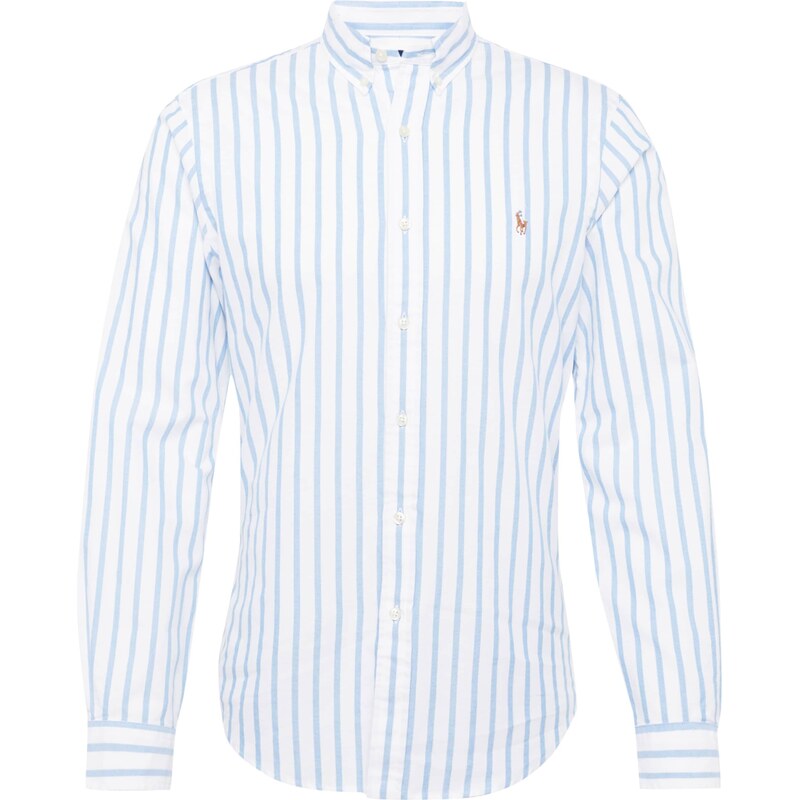 Polo Ralph Lauren Košeľa svetlomodrá / hnedá / biela 63253235