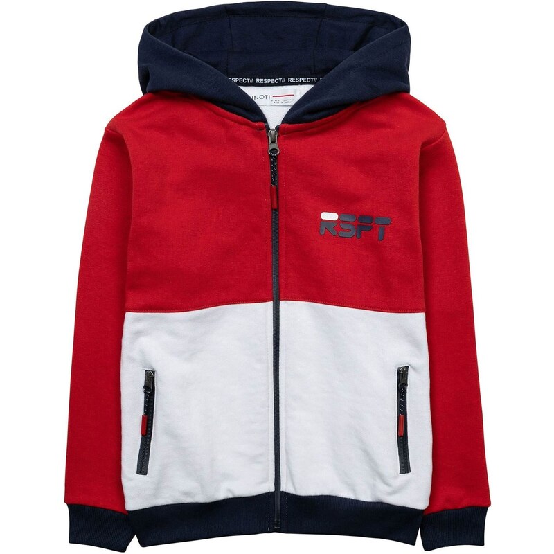 MINOTI Tepláková bunda námornícka modrá / červená / biela 54324672