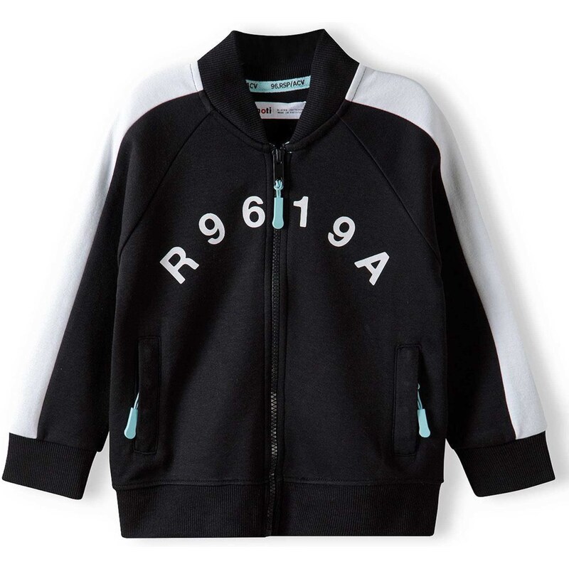 MINOTI Tepláková bunda čierna / biela 54324686