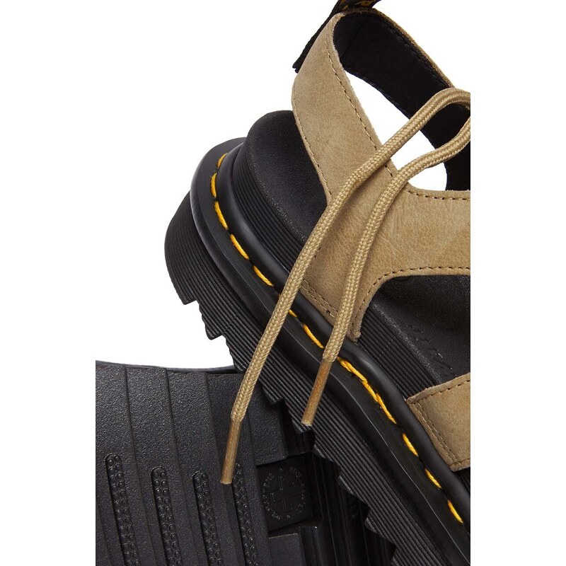 Kožené sandále Dr. Martens Nartilla dámske, béžová farba, na platforme, DM31738439
