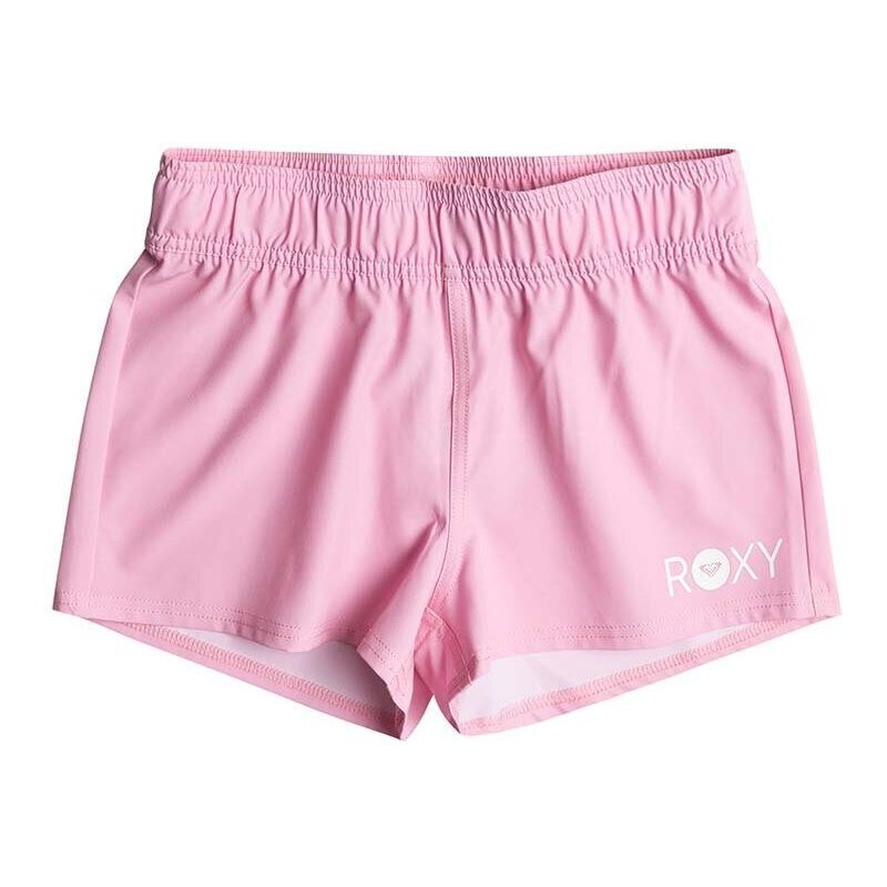 Detské krátke nohavice Roxy RG ESSENTIALS ružová farba, jednofarebné