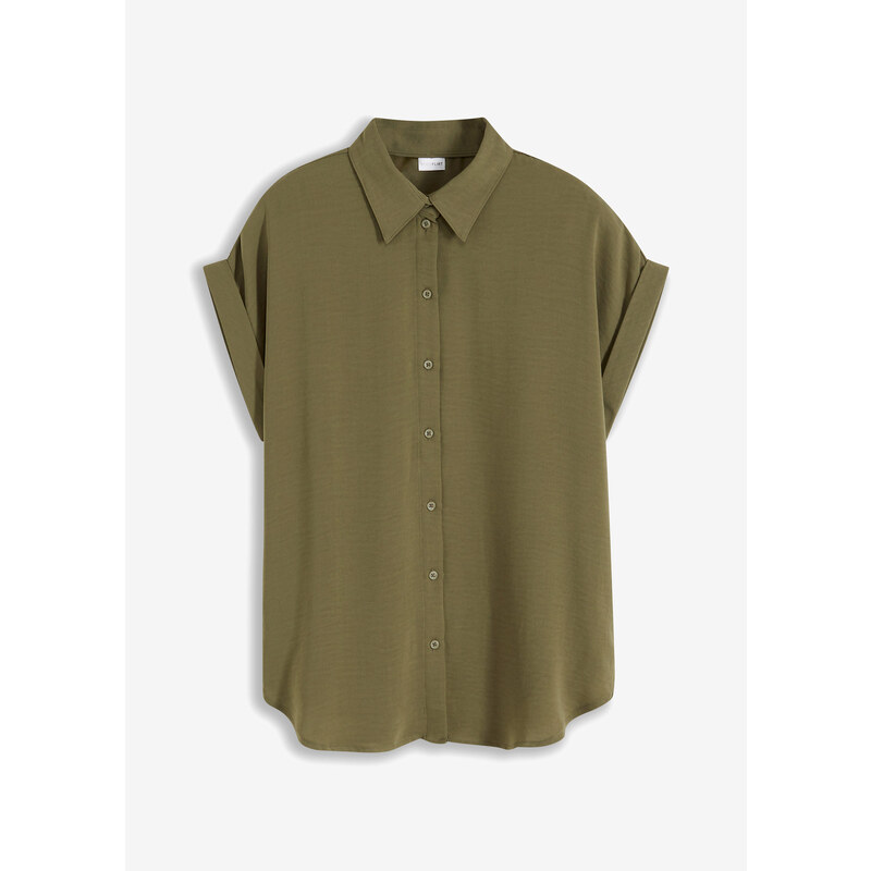 bonprix Blúzka s recyklovaným polyesterom, farba zelená 50407968