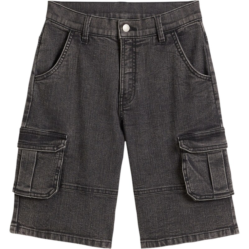 bonprix Kapsáčové bermudy, Loose fit, prestaviteľný pás, farba čierna 50408547