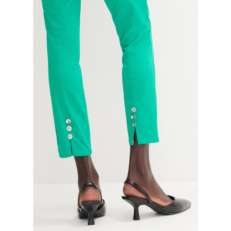 bonprix Komfortné strečové nohavice, farba zelená