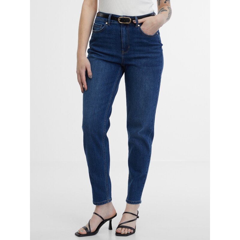 Tmavomodré dámske mom džínsy ORSAY 64779345
