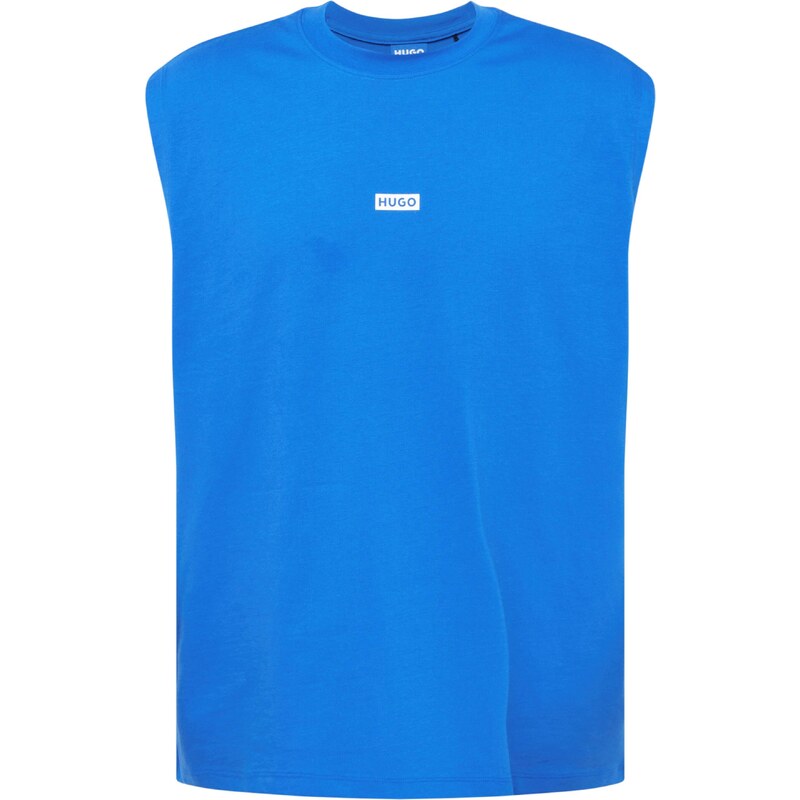 HUGO Blue Tričko 'Nancoso' kráľovská modrá / biela