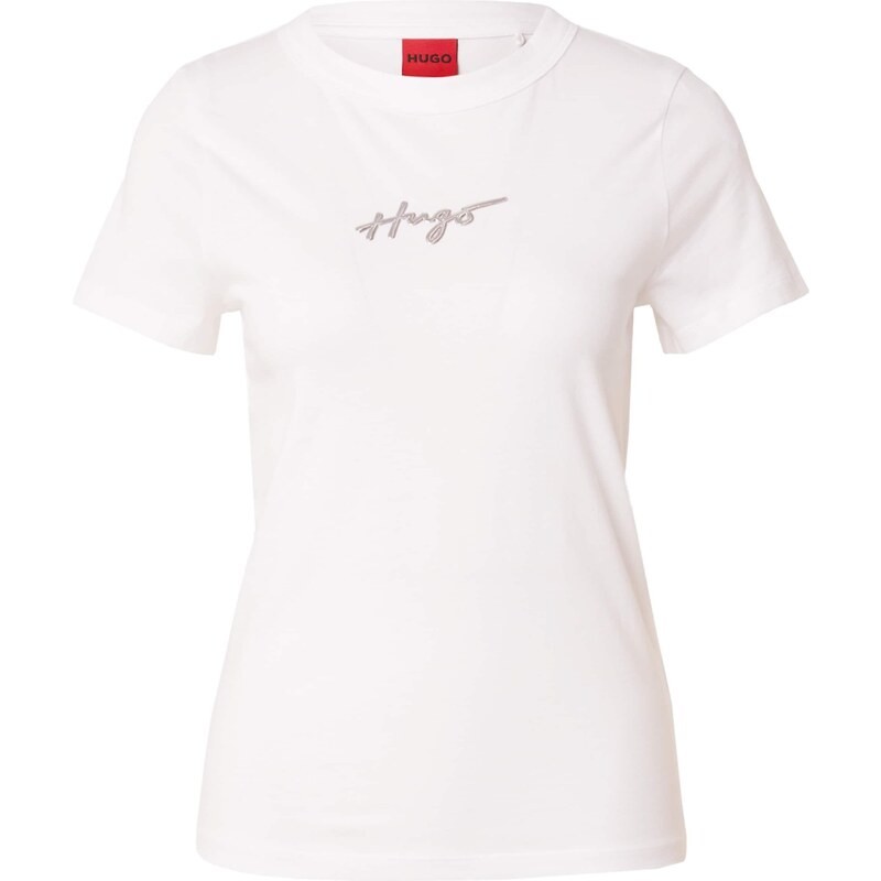 HUGO Tričko Classic 4 strieborná / biela 54273962
